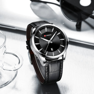 CURREN Luxury Quartz Watch for Men with Leather Strap - Smarsty