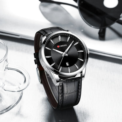 CURREN Luxury Quartz Watch for Men with Leather Strap - Smarsty