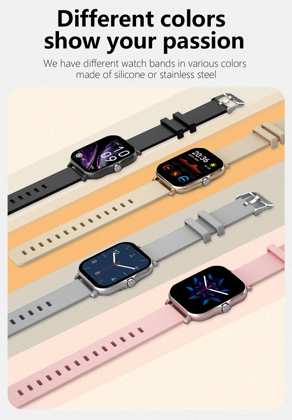 Waterproof Sports Smart Watch with Health Monitor - Smarsty