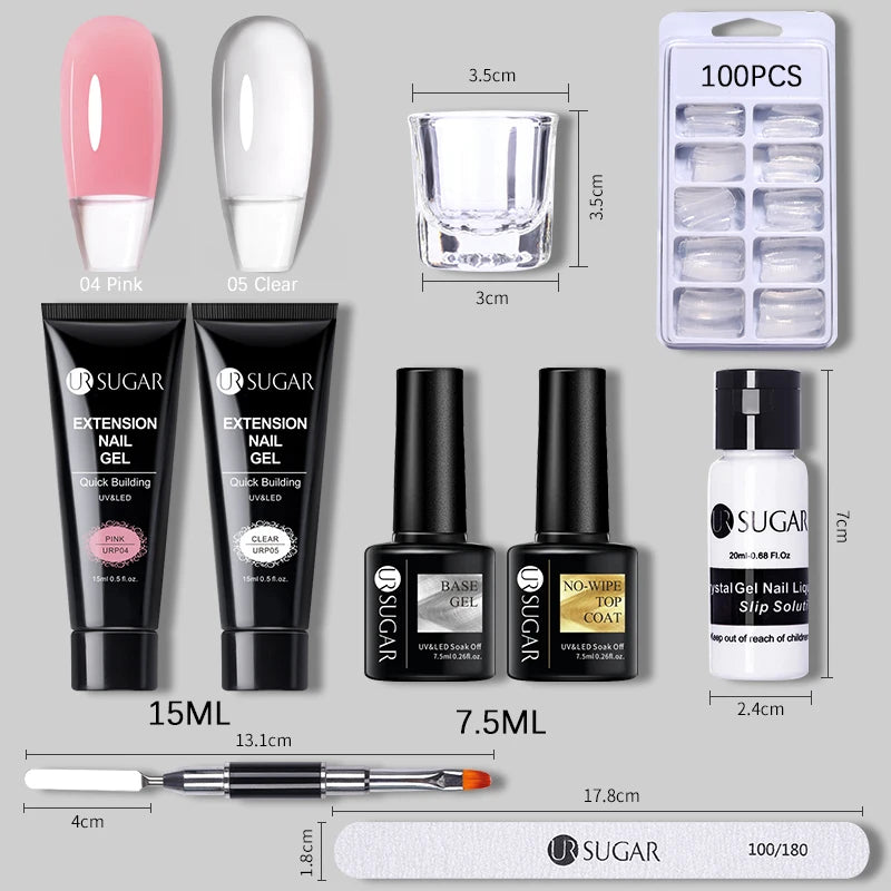 Nude Glitter Gel Nail Polish Kit for Long-Lasting Manicure - Smarsty