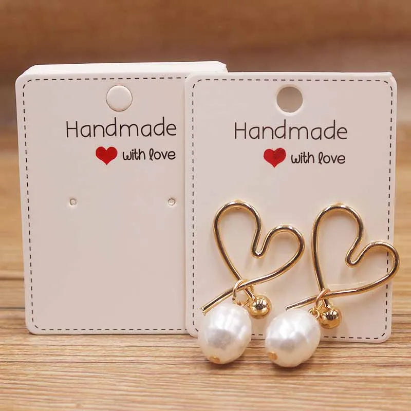 50 Pack Handmade Paper Earring Cards for Jewelry Display - Smarsty