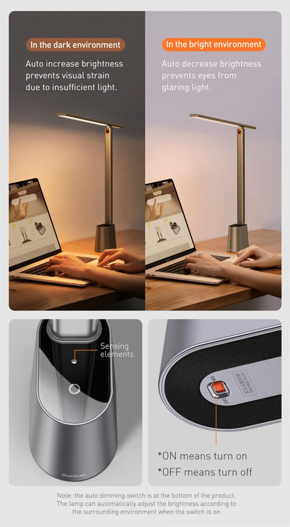 Baseus Dimmable LED Desk Lamp with Eye Protection - Smarsty
