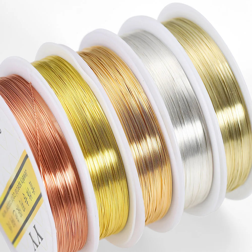 Gold Copper Wire Beading Cord Flexible Jewelry Wire - Smarsty