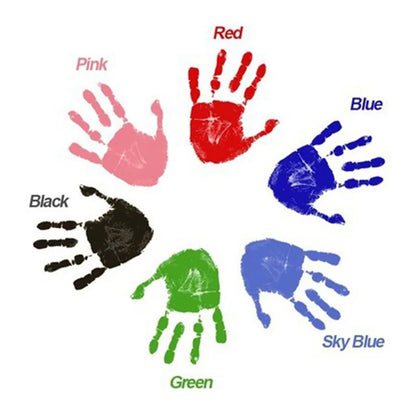 No Touch Baby Hand Footprint Kit Safe Ink Pad Souvenir - Smarsty