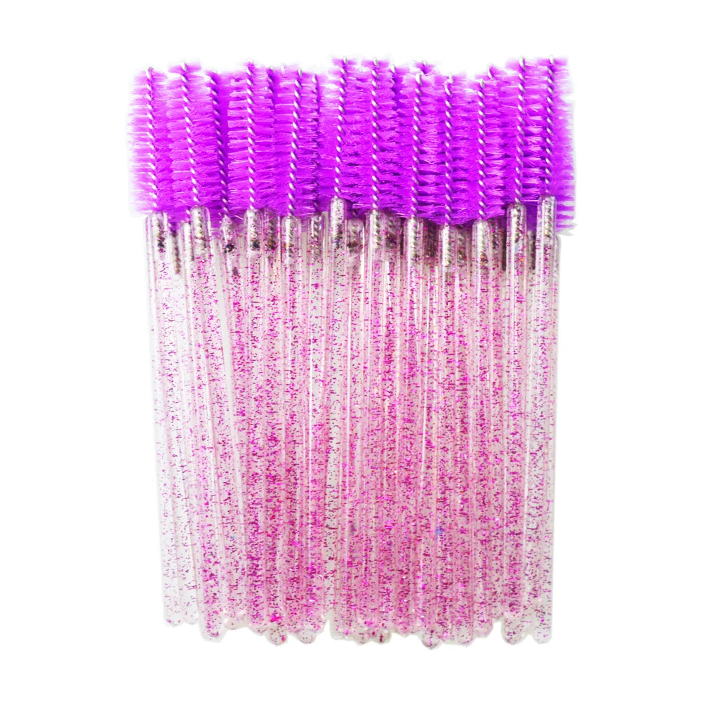 QSTY 50pcs Disposable Eyelash Brush Applicators in 6 Colors - Smarsty