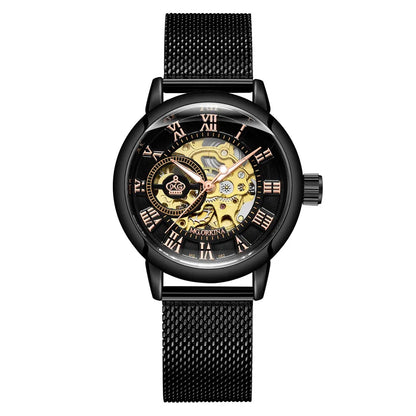 Luxury Skeleton Women's Mechanical Watch with Automatic Movement - Smarsty