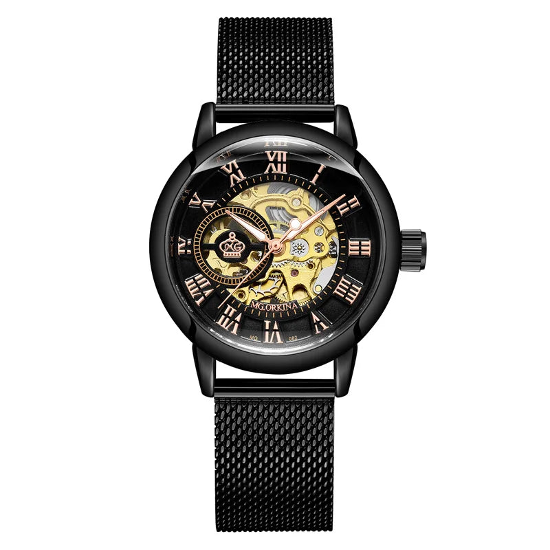 Luxury Skeleton Women's Mechanical Watch with Automatic Movement - Smarsty