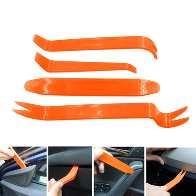 4pcs/Set Portable Car Panel Removal Tool Kit Nail Puller Radio Audio Door Pry Repair Clip Trim Dash Removal Installer Hand Tool - Smarsty