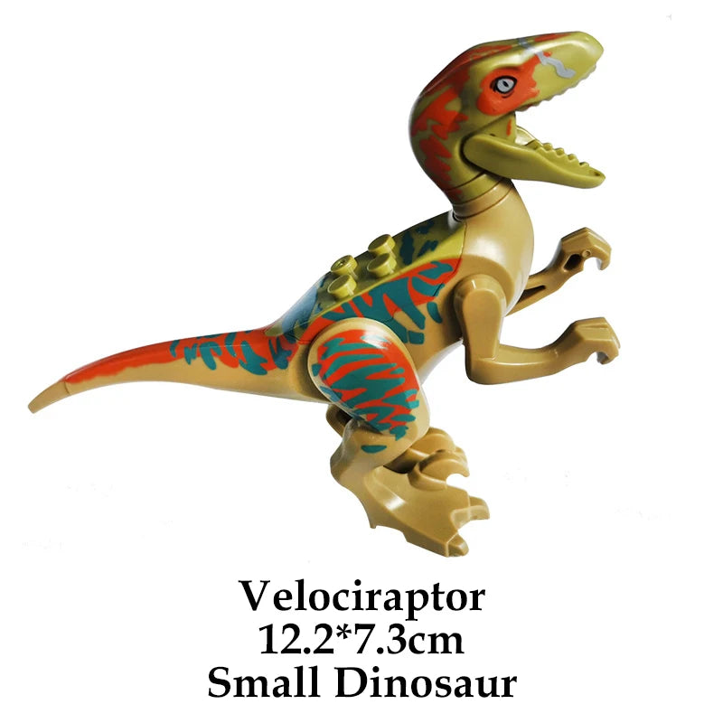 Jurassic Dinosaur World Brutal Raptor T-Rex Triceratops Indominus Rex Model Building Blocks Dino Velociraptor Figure Bricks Toys