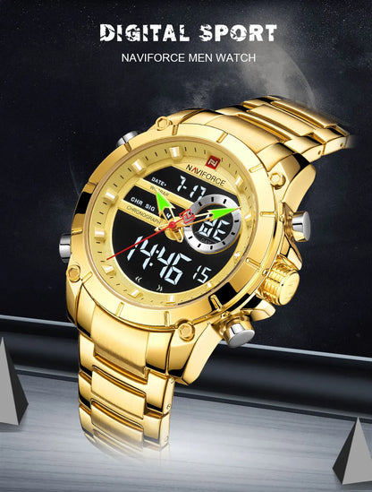 NAVIFORCE Luxury Waterproof Quartz Sport Watch for Men - Smarsty
