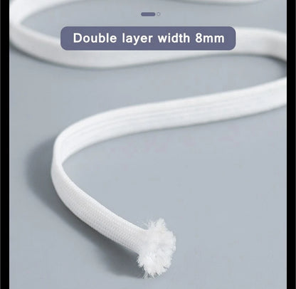 1 Pair Black White Shoe Laces Flat Double Woven Anti-slip Polyester Shoelaces Sports Casual White Shoes Classic Shoelace - Smarsty