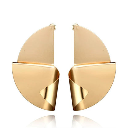 Gold Metal Drop Earrings with Irregular Heart Design for Women - Smarsty