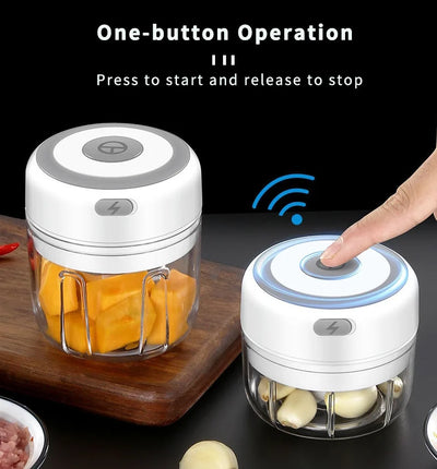 HiPiCok Meat Grinder Electric Garlic Crusher Food Chopper Mini Garlic Press Vegetable Chopper Masher Machine USB Kitchen Gadgets by Smarsty