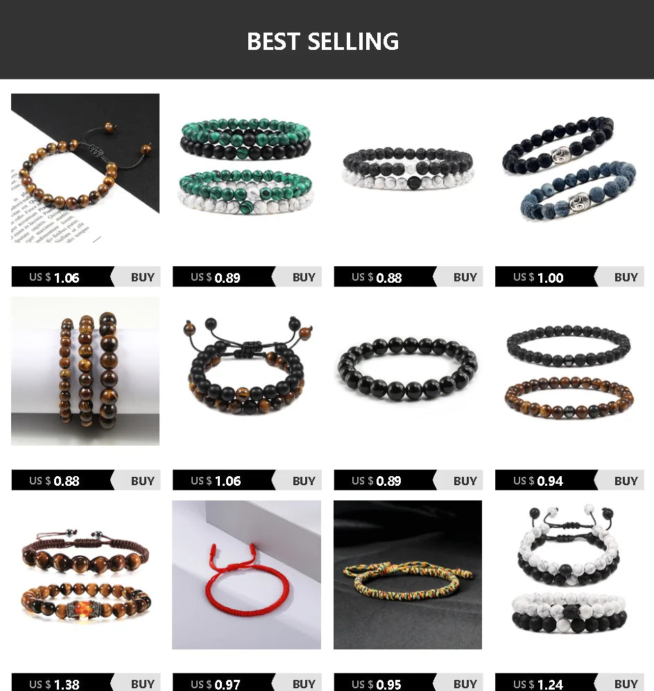 Adjustable 8mm Tiger Eye Beads Bracelet for Yoga Healing - Smarsty
