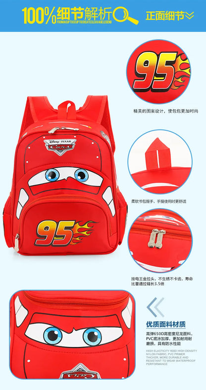 Car Theme Kids Backpack Safe Lightweight Kindergarten Bag - Smarsty