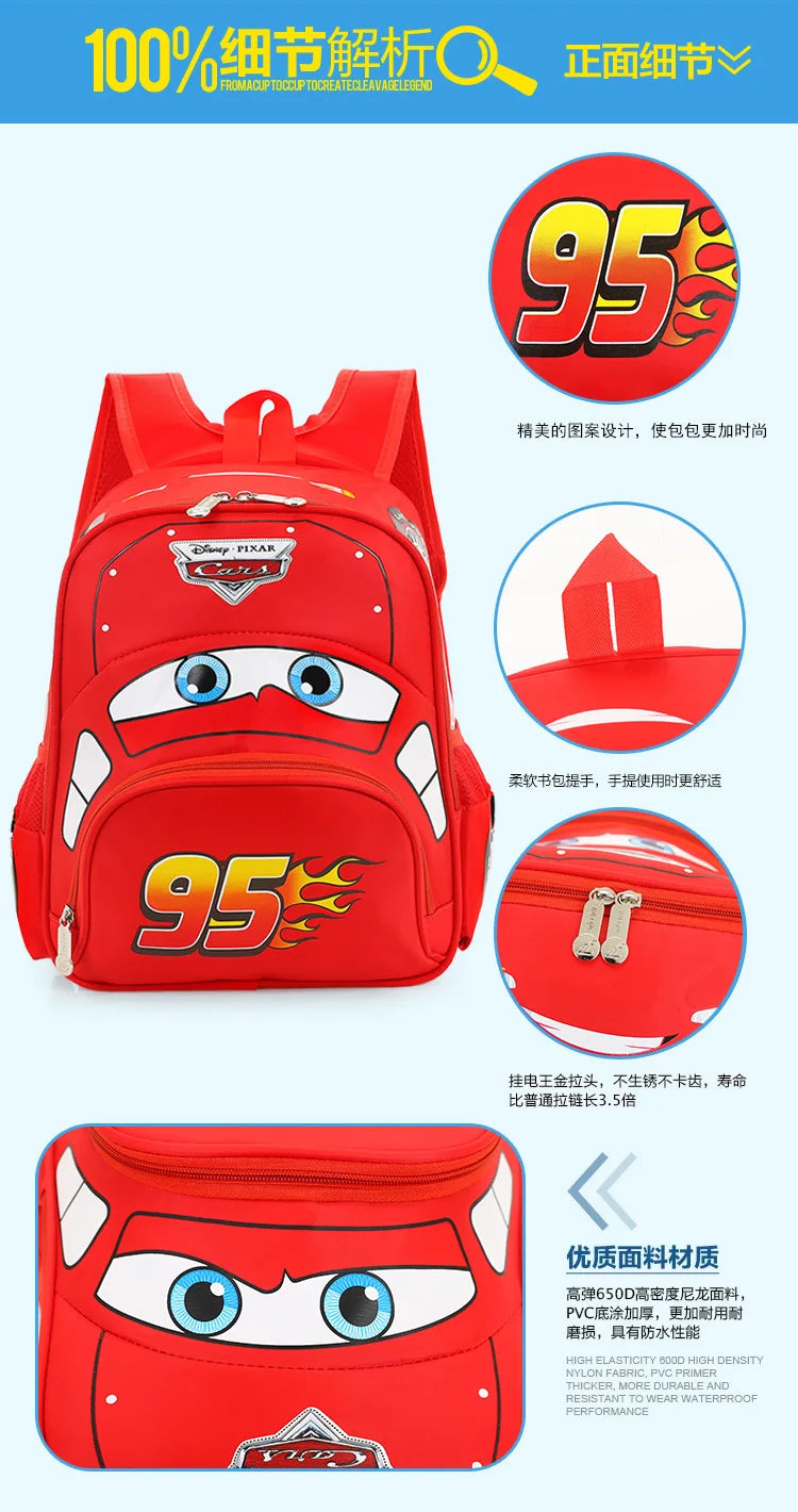 Car Theme Kids Backpack Safe Lightweight Kindergarten Bag - Smarsty
