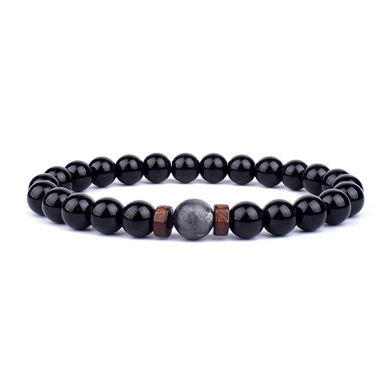 Volcanic Stone Bracelet for Men with Mood Tracking Feature - Smarsty