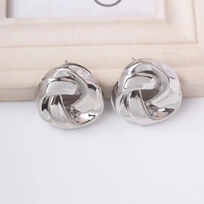 Gold Metal Drop Earrings with Irregular Heart Design for Women - Smarsty