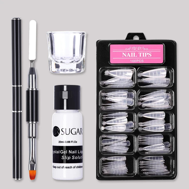 Nude Glitter Gel Nail Polish Kit for Long-Lasting Manicure - Smarsty