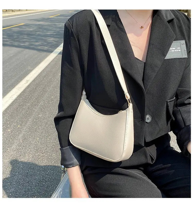 Retro PU Leather Shoulder Bag For Women Hobo Style Classic - Smarsty