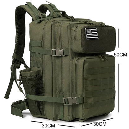 45L Tactical Backpack survival Bag Hunting MOLLE Backpack GYM For Men EDC Outdoor Hiking Rucksack Witch Bottle Holder - Smarsty
