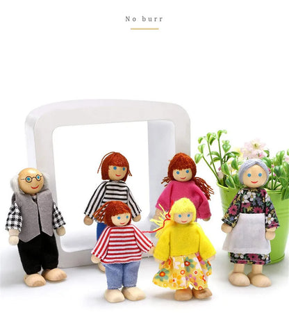 Wooden Dollhouse Furniture Miniature Toy For Dolls Kids Children House Play Toy Mini Furniture Sets Doll Toys Boys Girls Gifts