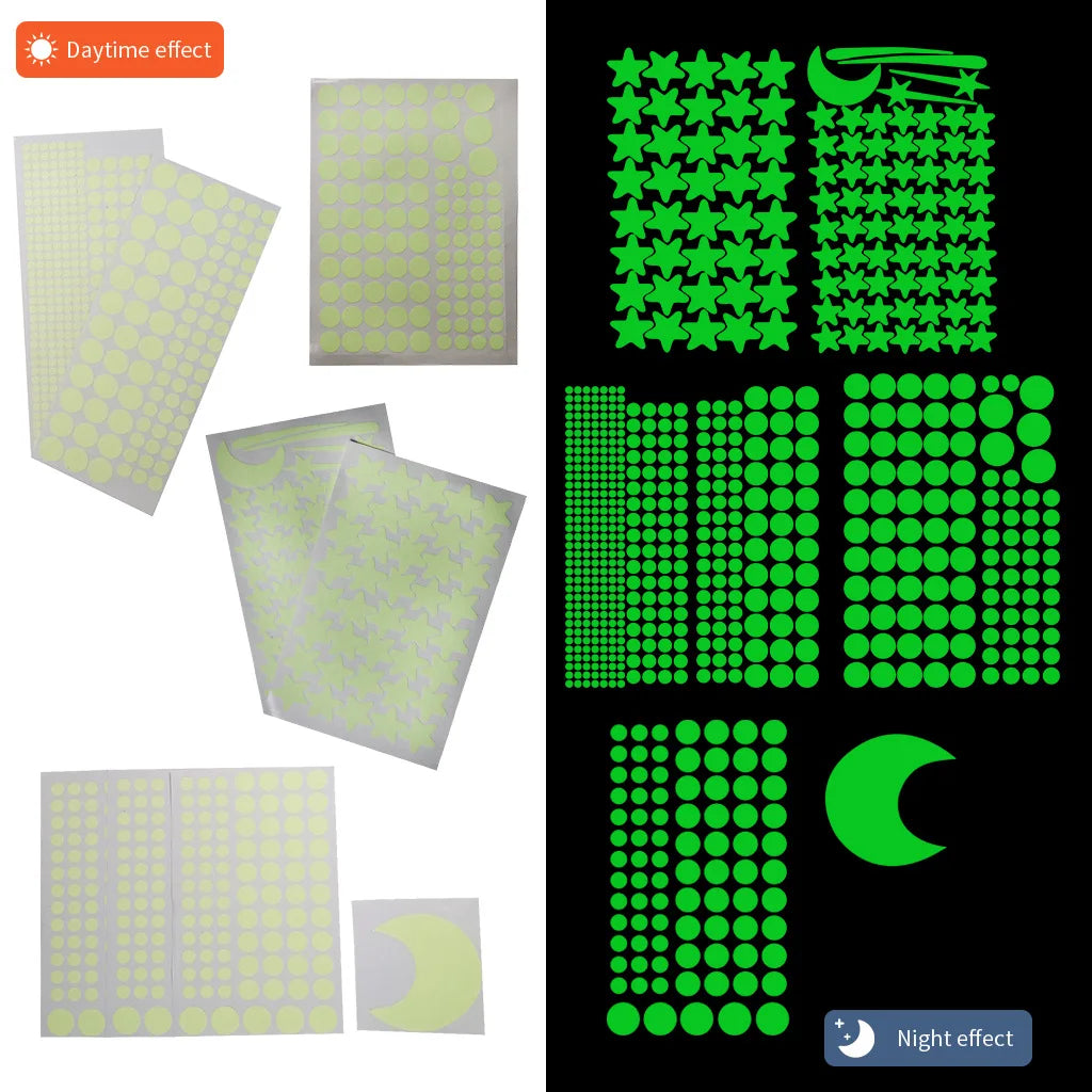 Luminous Moon Stars Wall Stickers for Kids Decor - Smarsty