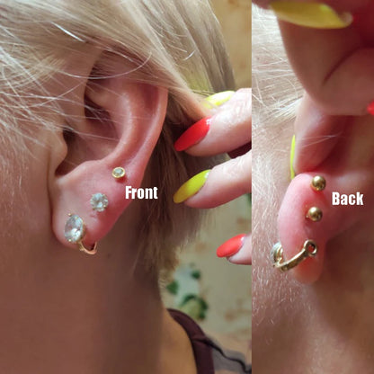 Sterile Surgical Steel Ear Stud Disposable With Safe Ball - Smarsty