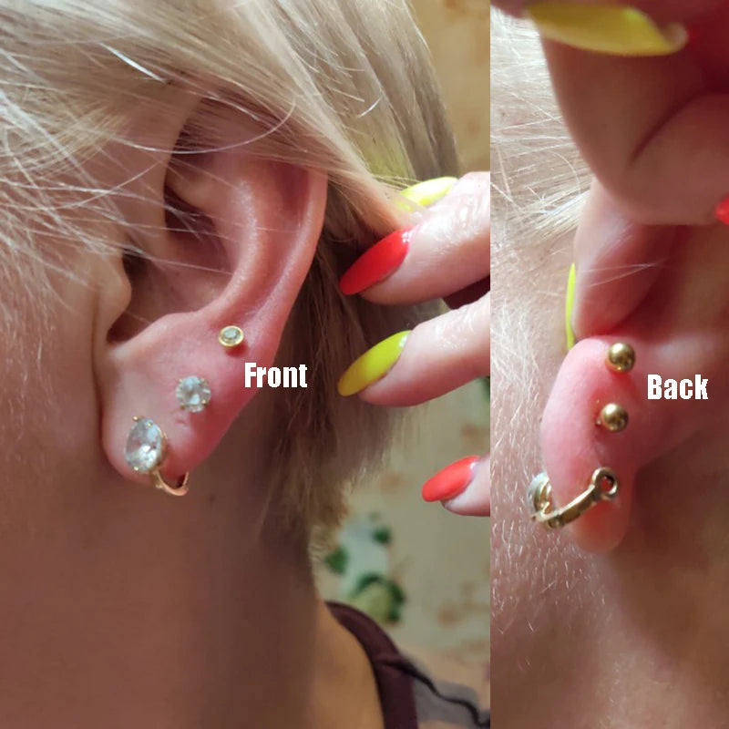 Sterile Surgical Steel Ear Stud Disposable With Safe Ball - Smarsty