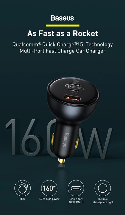 Ultra High Power USB Type C Car Charger PD30 QC5Plus - Smarsty