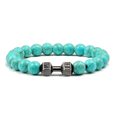 Natural Stone Dumbbell Bead Bracelet for Energy and Style - Smarsty