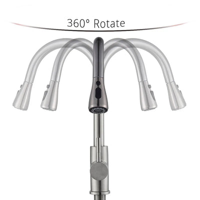 Rozin Chrome Kitchen Faucet with Pull Out Sprayer - Smarsty
