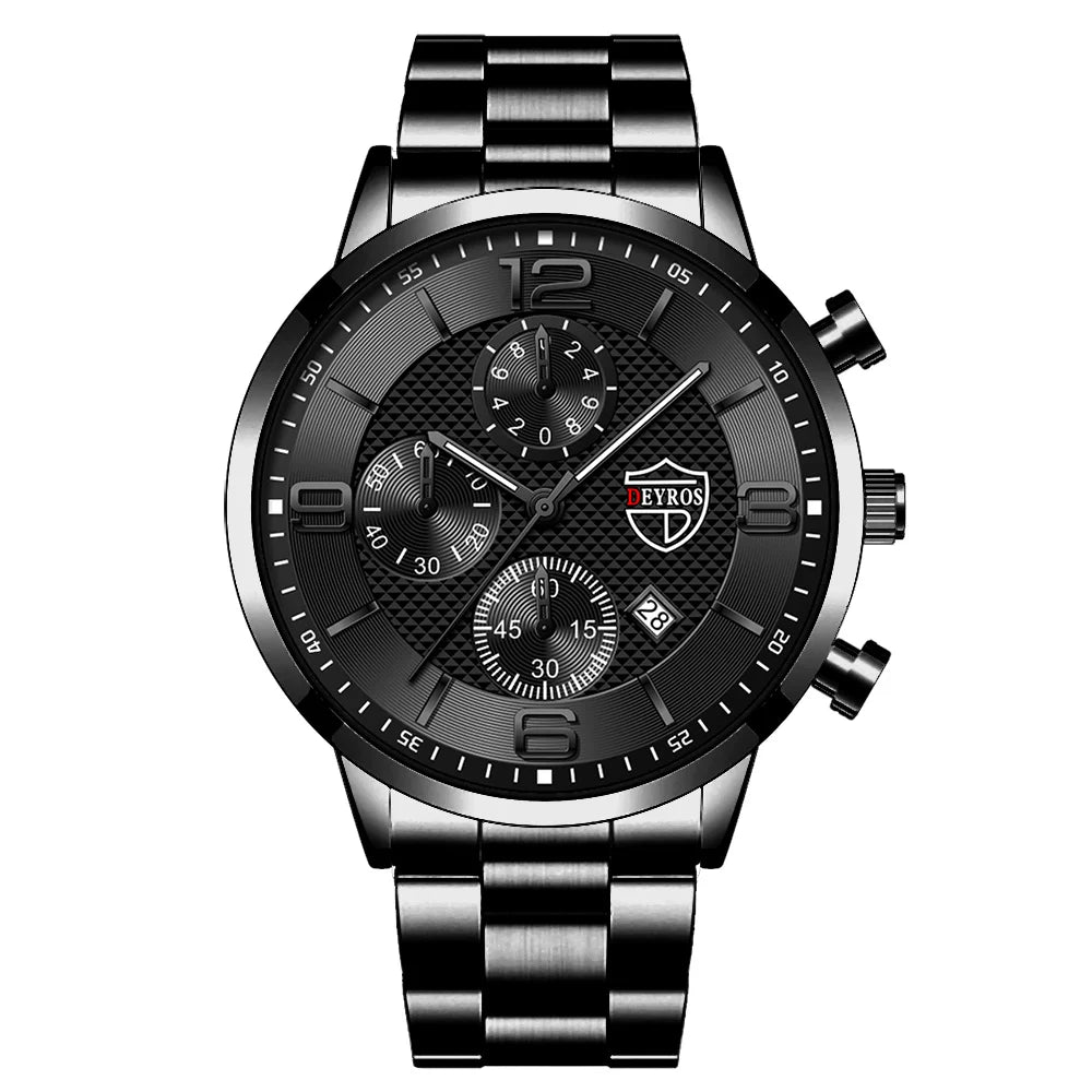 Luxury Stainless Steel Quartz Watch for Men - Smarsty