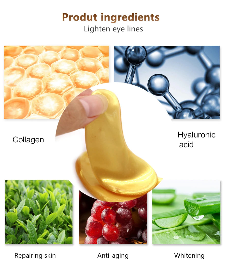 Crystal Collagen Gold Eye Masks for Dark Circles - Smarsty