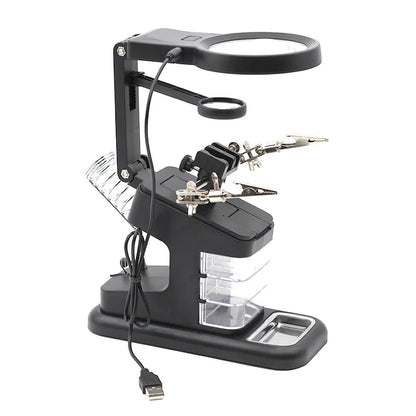 Welding Magnifying Glass with LED Light and Clip - Smarsty