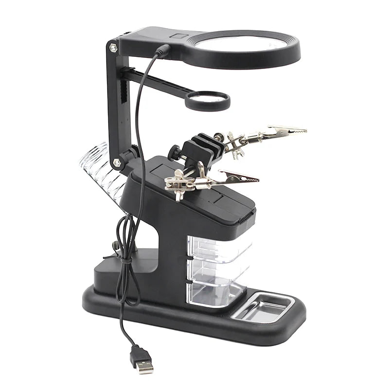 Welding Magnifying Glass with LED Light and Clip - Smarsty