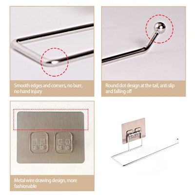 1/2pcs Hanging Toilet Paper Holder Roll Paper Holder Bathroom Towel Rack Stand Kitchen Stand Paper Rack Home Storage Racks by Smarsty