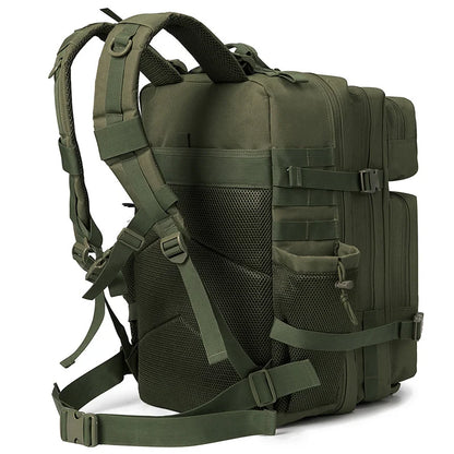 45L Tactical Backpack survival Bag Hunting MOLLE Backpack GYM For Men EDC Outdoor Hiking Rucksack Witch Bottle Holder - Smarsty