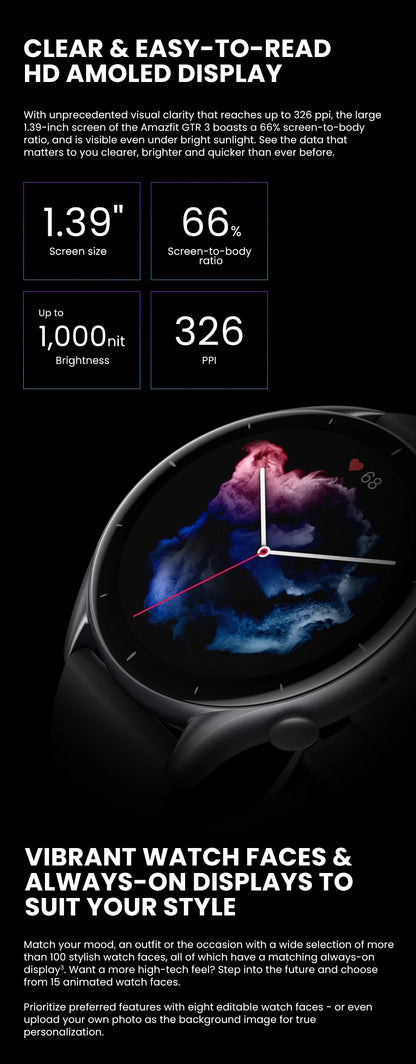 Amazfit GTR 3 Smartwatch with Built-in Alexa and GPS - Smarsty