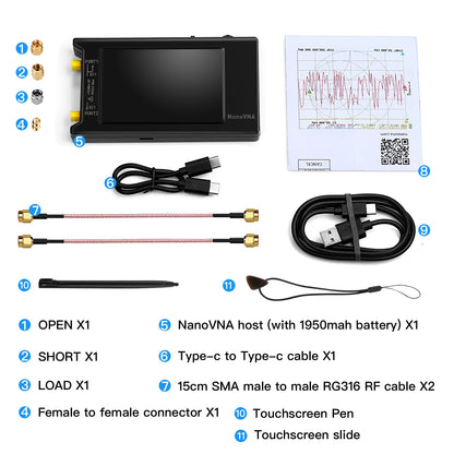 NanoVNA-H4 Vector Network Analyzer with SD Card Slot - Smarsty
