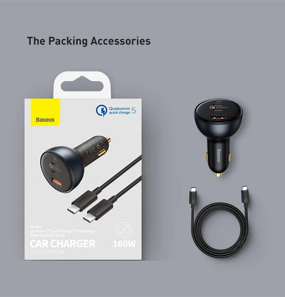 Ultra High Power USB Type C Car Charger PD30 QC5Plus - Smarsty