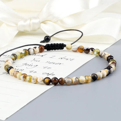 Adjustable Lava Stone Beaded Bracelet for Chakra Healing - Smarsty