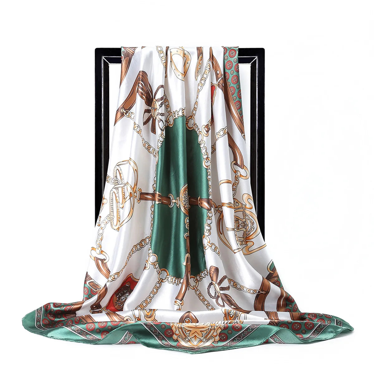 Luxury Silk Satin Hijab Scarf For Women Square Shawl - Smarsty