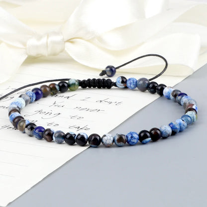 Adjustable Lava Stone Beaded Bracelet for Chakra Healing - Smarsty