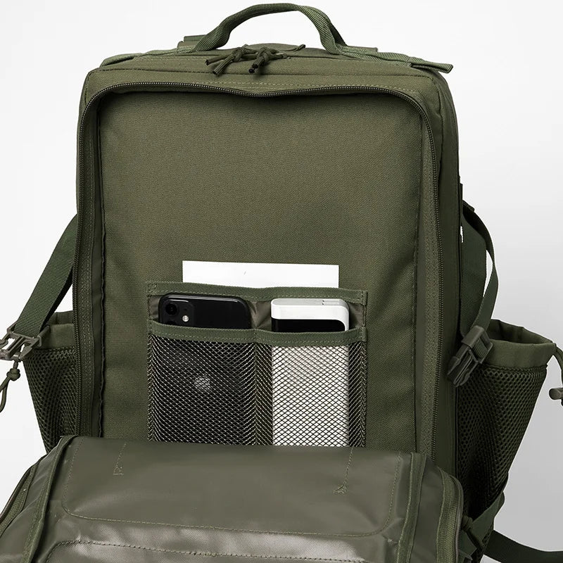 45L Tactical Backpack survival Bag Hunting MOLLE Backpack GYM For Men EDC Outdoor Hiking Rucksack Witch Bottle Holder - Smarsty