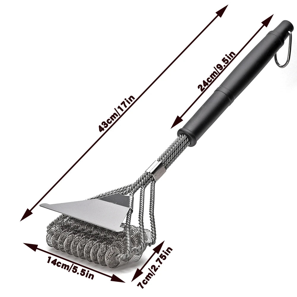 Bristle Free Grill Brush Rust Resistant Stainless Steel - Smarsty