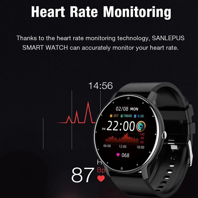 Smart Fitness Watch with Heart Rate Monitor and Waterproof Design - Smarsty