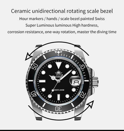 Addiesdive Waterproof Stainless Steel Quartz Watch for Men - Smarsty