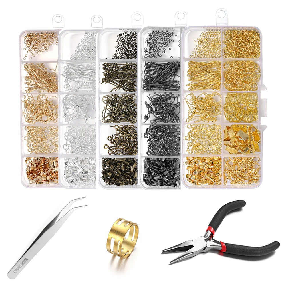 Alloy Jewelry Findings Set with Clasps and Hooks - Smarsty