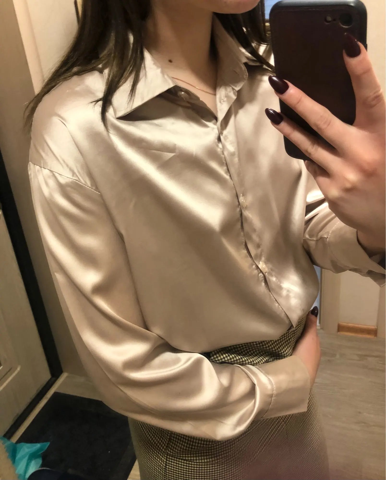 Autumn Fashion Button Up Shirt Spring Vintage Blouse Women White Lady Long Sleeves Female Loose Streetwear Shirts Design Tops - Smarsty